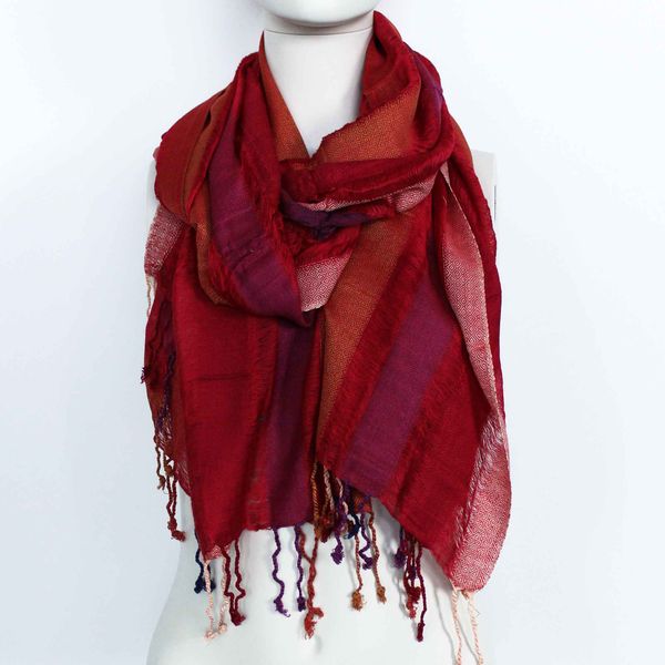 Grote Indiase Boho-sjaals - 75x180 - Willekeurige paars