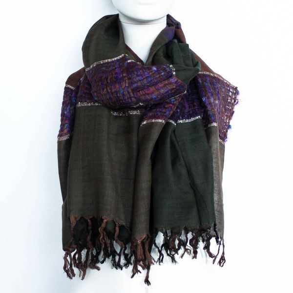 Grote Indiase Boho-sjaals - 75x180cm - Random Blues