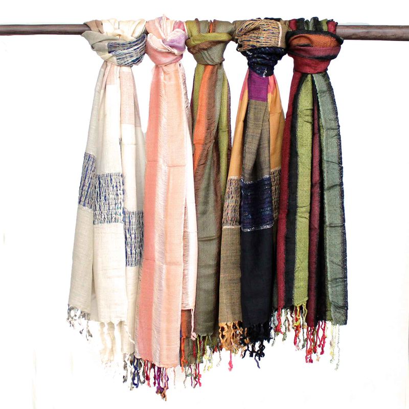 Grote Indiase Boho Sjaals - 75x180cm - Willekeurige Groenen