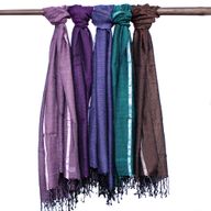 Grote Indiase Boho Sjaals - 75x180cm - Willekeurige kleuren met gouddraad