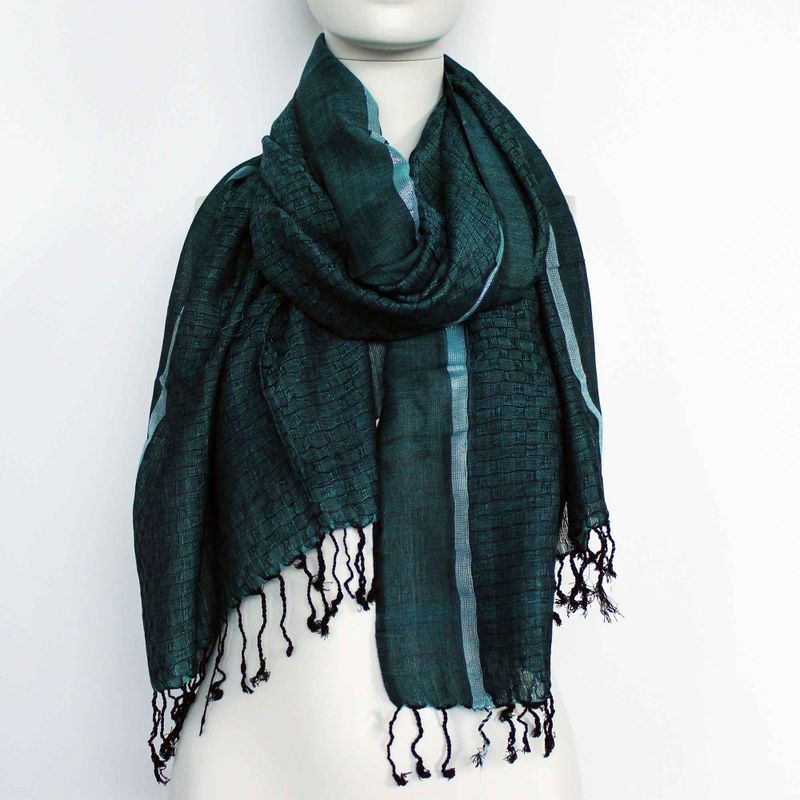 Grote Indiase Boho Sjaals - 75x180cm - Willekeurige kleuren met gouddraad