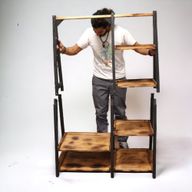 Kledingrek & Planken Driehoek 100x50x150 (cm)