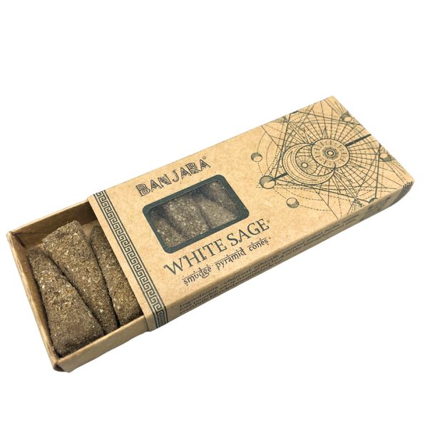 Banjara Smudge Pyramid Cones - Witte Salie