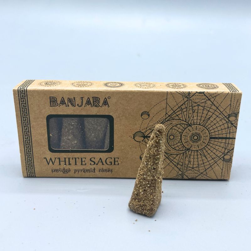 Banjara Smudge Pyramid Cones - Witte Salie