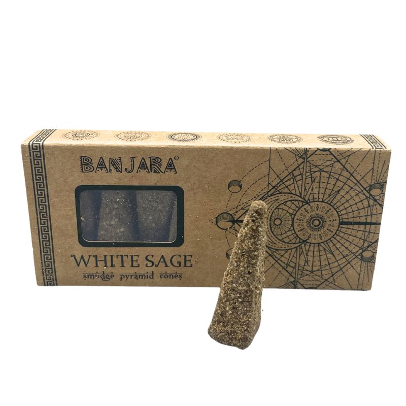 Banjara Smudge Pyramid Cones - Witte Salie