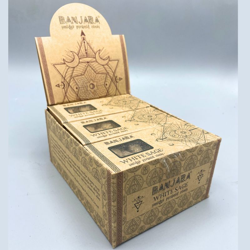 Banjara Smudge Pyramid Cones - Witte Salie