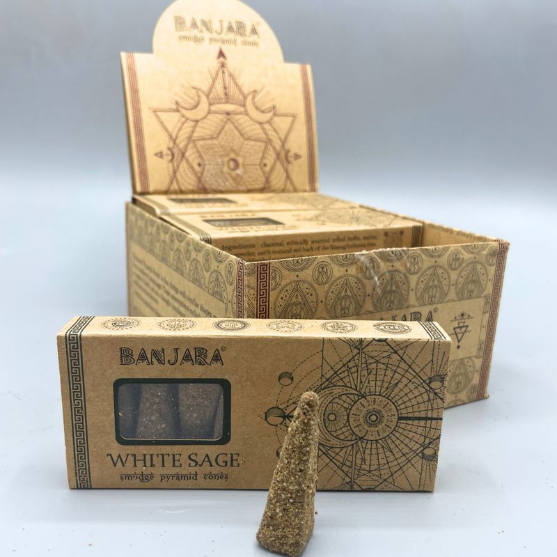 Banjara Smudge Pyramid Cones - Witte Salie