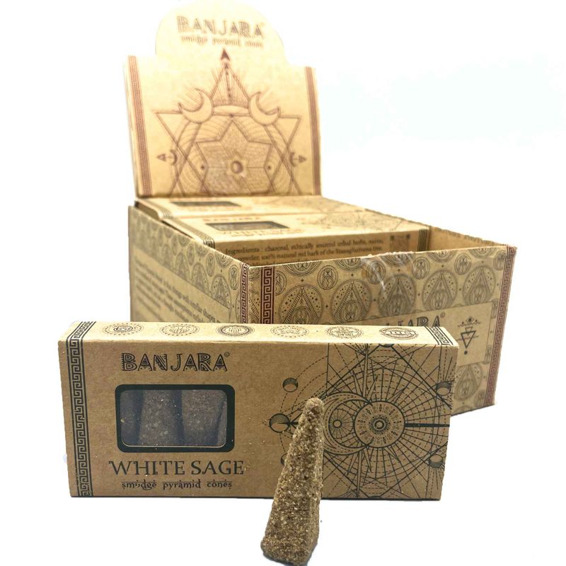 Banjara Smudge Pyramid Cones - Witte Salie