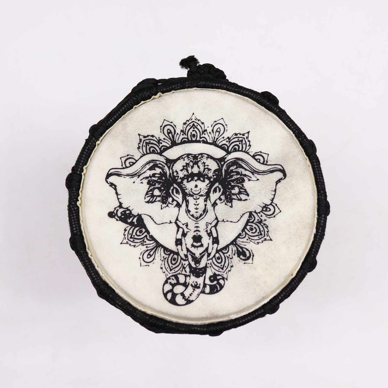 Olifant Djembe met Brede Bovenkant – 20 cm