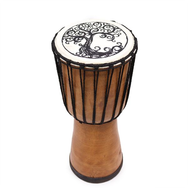 Levensboom Djembe met Brede Bovenkant – 40 cm