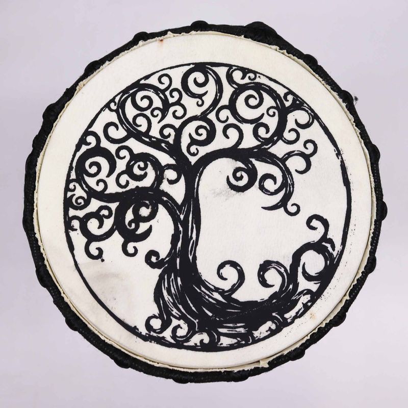 Levensboom Djembe met Brede Bovenkant – 40 cm