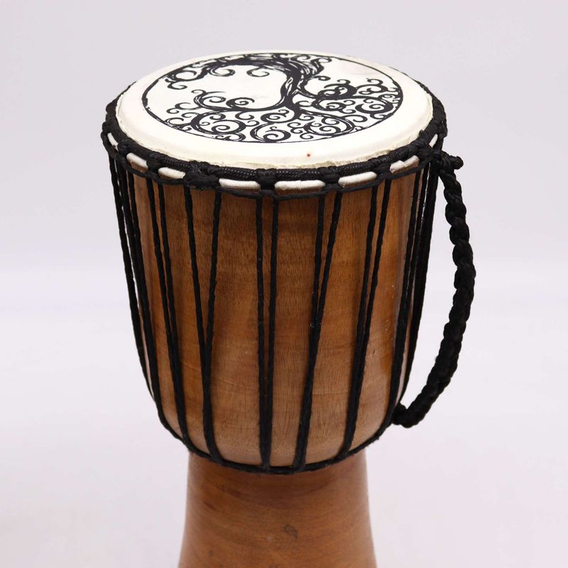 Levensboom Djembe met Brede Bovenkant – 40 cm