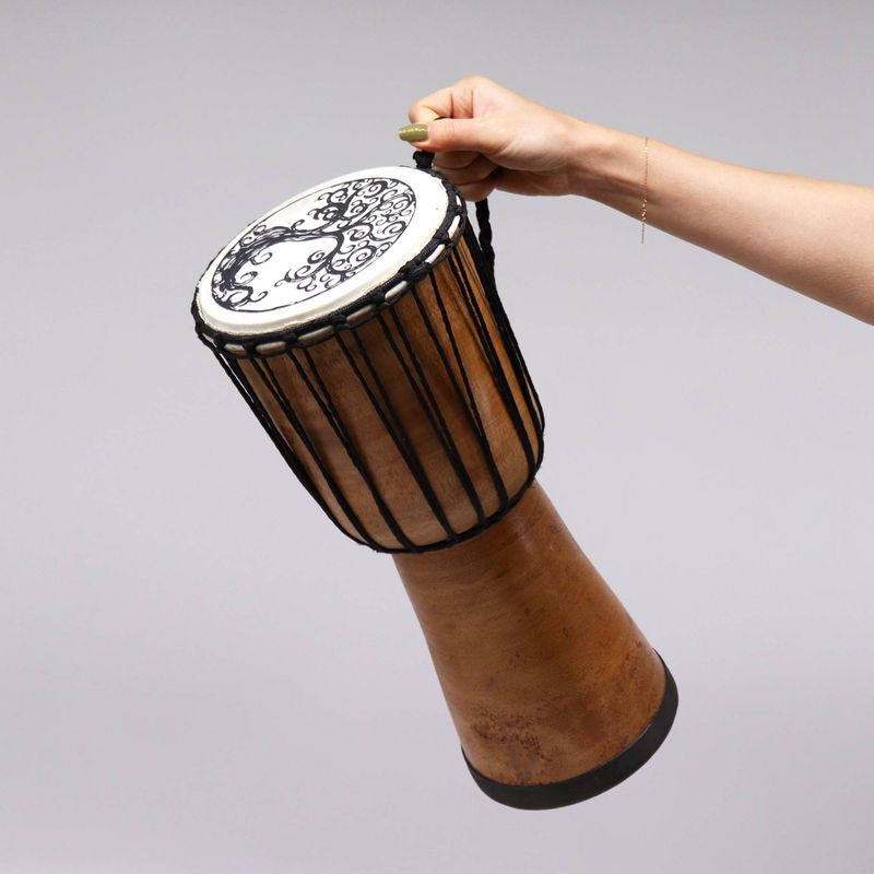 Levensboom Djembe met Brede Bovenkant – 40 cm