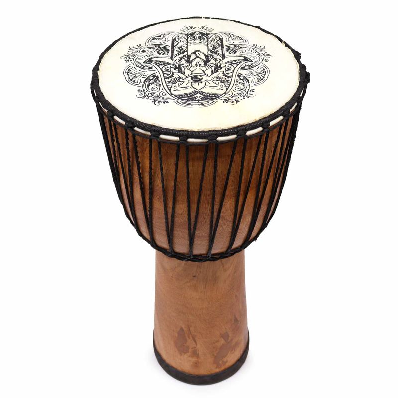 Hamsa Djembe met Brede Bovenkant – 50 cm