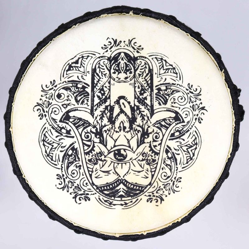Hamsa Djembe met Brede Bovenkant – 50 cm