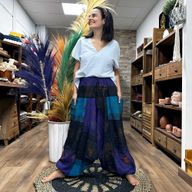 Yoga & Festivalbroek - Aladdin Himalaya print op Paars