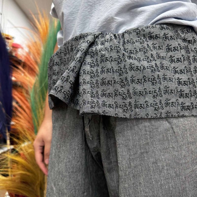 Yoga & Festivalbroek - Thaise Visser Mandala Mantra op Grijs