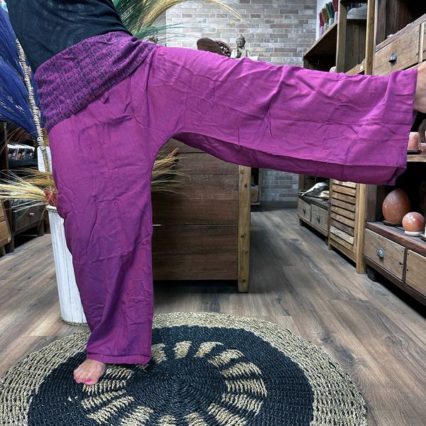 Yoga & Festivalbroek - Thaise Visser Mandala Mantra op Paars