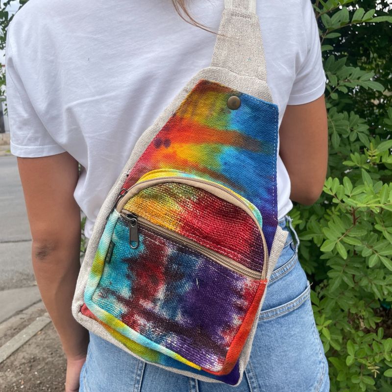 Tiedye Hennep Schouder Slingertas