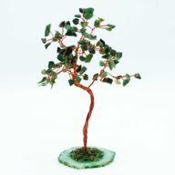 Grote Edelstenenboom - Groene aventurijn op groene agaatbasis (100 stenen)