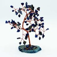 Grote Edelsteenboom – Lapis op Blauwe Agaat Voet