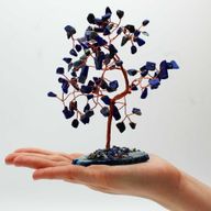 Grote Edelsteenboom – Lapis op Blauwe Agaat Voet