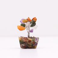 Mini Edelsteenbomen op Orgonietbasis - Meerdere Stenen (15 stenen)