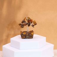 Mini Edelsteenbomen op Orgonietbasis - Tijgeroog (15 stenen)