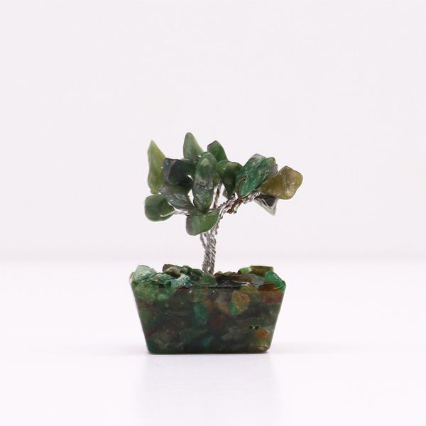 Mini Edelsteenbomen op Orgonietbasis - Groene Aventurijn (15 stenen)