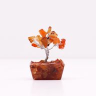 Mini Edelsteenbomen op Orgonietbasis - Carneool (15 stenen)