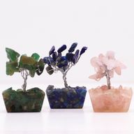 Mini Edelsteenbomen op Orgonietbasis - Assortiment Mix (15 stenen)
