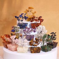 Mini Edelsteenbomen op Orgonietbasis - Assortiment Mix (15 stenen)