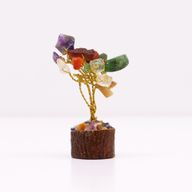 Mini Edelsteenbomen op Houten Basis - Meerdere Stenen (15 stenen)