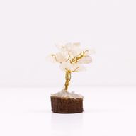 Mini Edelsteenbomen op Houten Basis - Bergkristal (15 stenen)