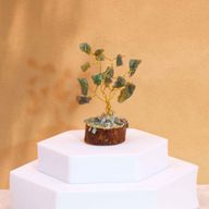 Mini Edelsteenbomen op Houten Basis - Groene Aventurijn (15 stenen)