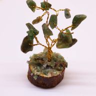 Mini Edelsteenbomen op Houten Basis - Groene Aventurijn (15 stenen)