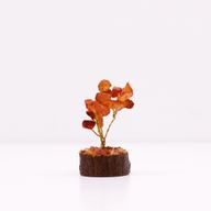 Mini Edelsteenbomen op Houten Basis - Carneool (15 stenen)