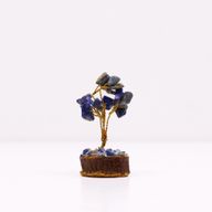 Mini Edelsteenbomen op Houten Basis - Sodaliet (15 stenen)