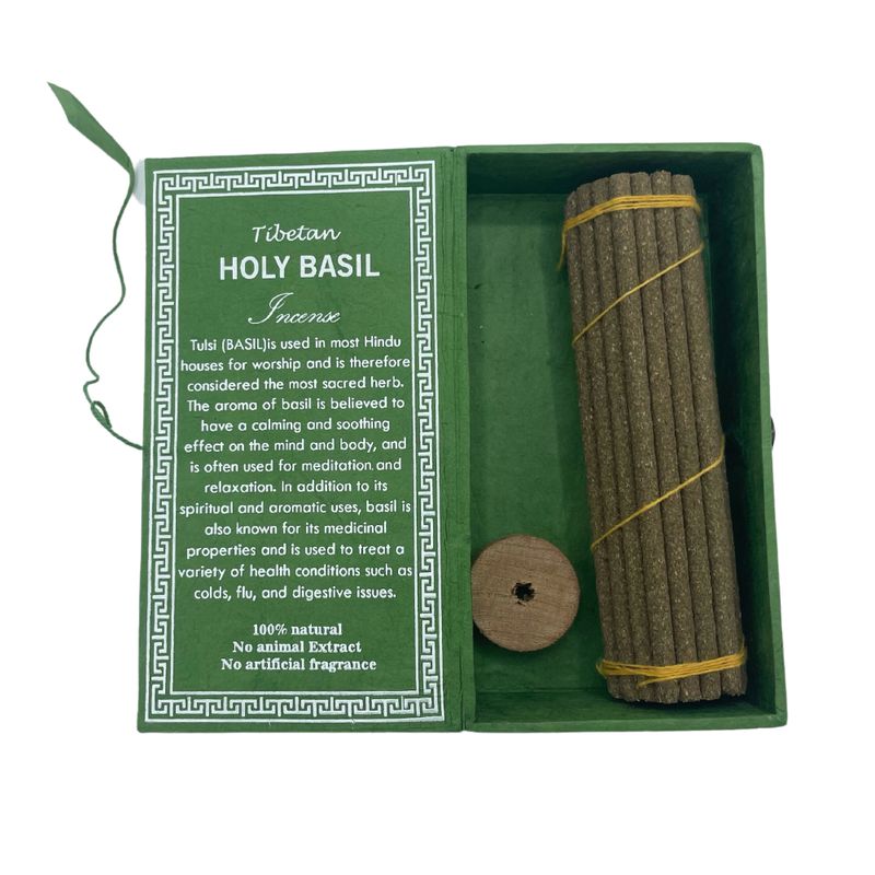 Himalaya Sughandit Dhoop Wierookcadeauset - Heilige Basilicum