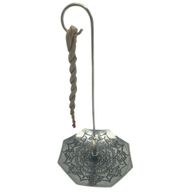 Touw Wierook en Zilveren Geplateerde Houder Set - Mandala Bloem