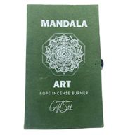 Touw Wierook en Zilveren Geplateerde Houder Set - Mandala Bloem