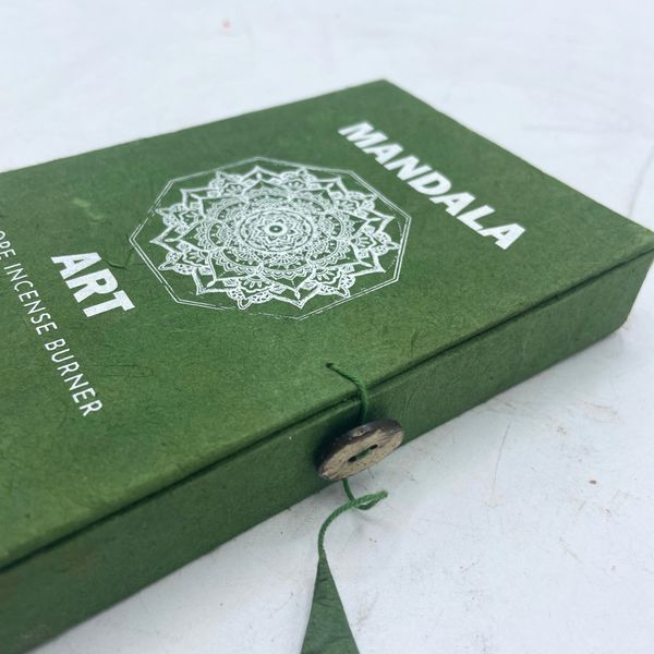 Touw Wierook en Zilveren Geplateerde Houder Set - Mandala Bloem