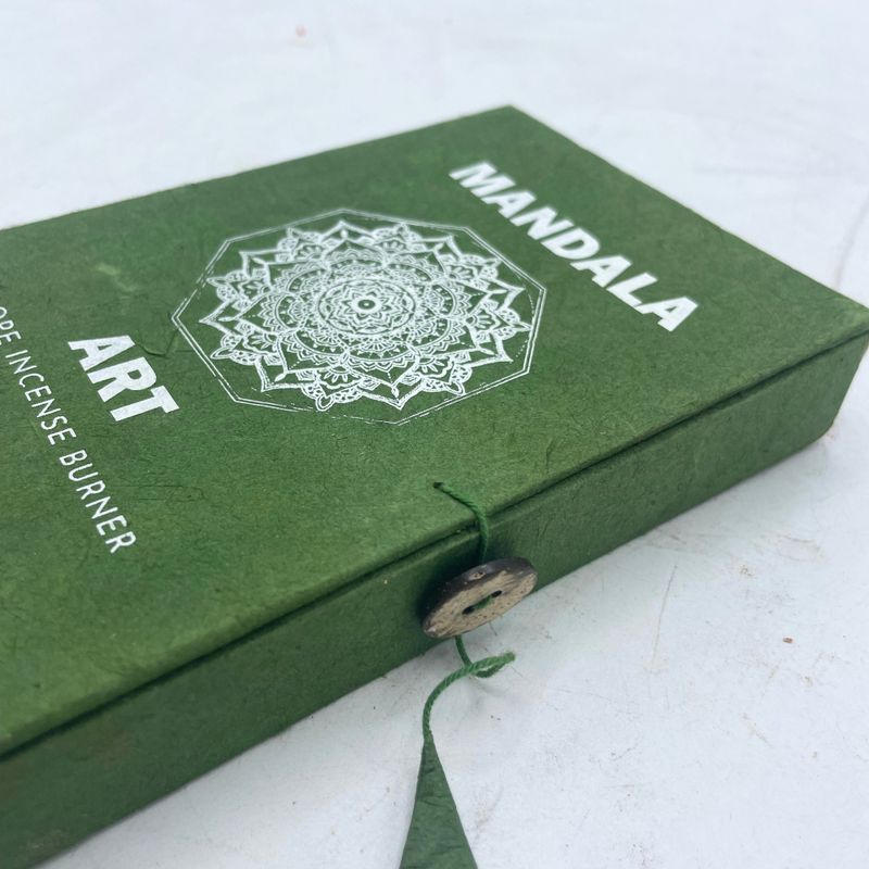 Touw Wierook en Zilveren Geplateerde Houder Set - Mandala Bloem