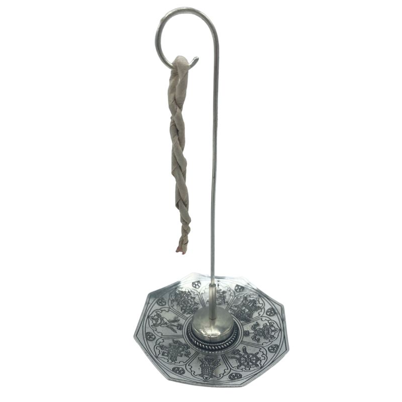 Touw Wierook en Zilveren Geplateerde Houder Set - Astamangal