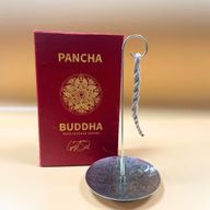 Touw Wierook en Zilveren Geplateerde Houder Set - Pancha Boeddha