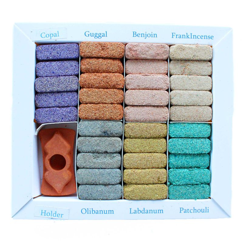 Displayset van 70 wierook smudge blokken en brander - Wild West