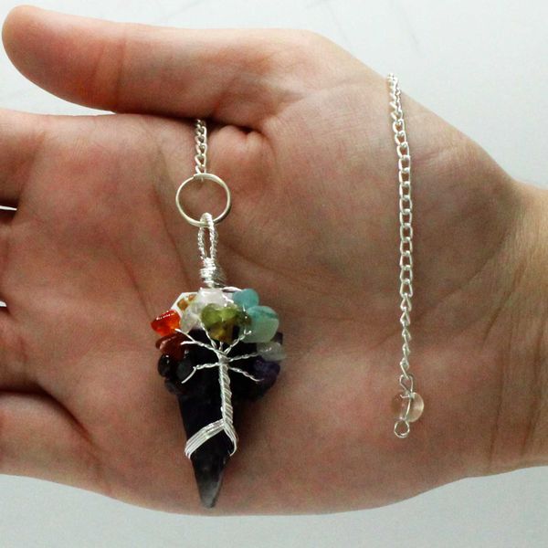 Magic Pendulum - Zeven Chakra's - Amethist