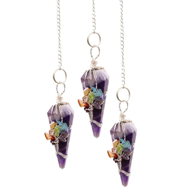 Magic Pendulum - Zeven Chakra's - Amethist