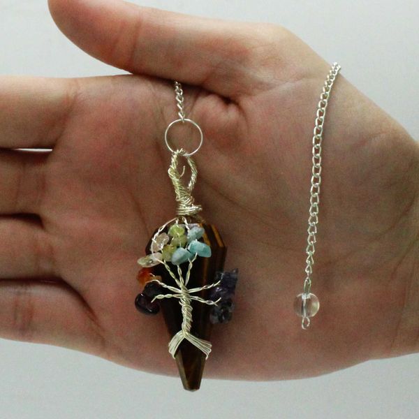 Magic Pendulum - Zeven Chakra's - Tijgeroog