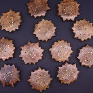 Gegraveerde en koperen wierookbranders met sterrenbeeld - zon